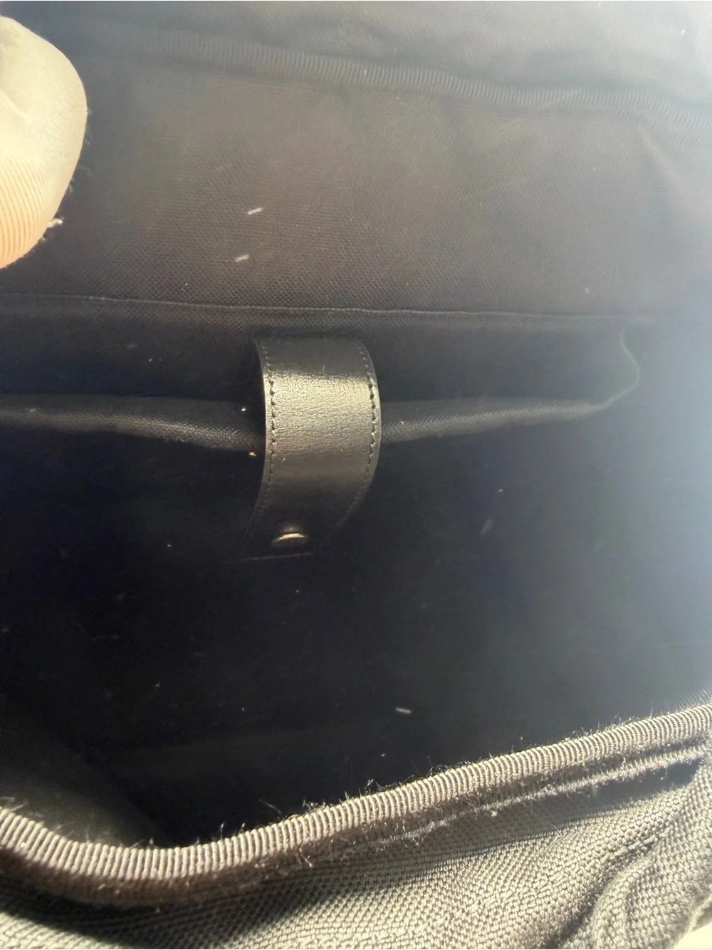 Gucci Black Monogram Leather-Trim Backpack